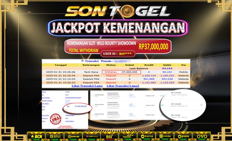 Bukti JP Sontogel kemenangan berapapun akan dibayarkan tuntas tanpa kekurangna sepersenpun langsung saja bermain disitus kami