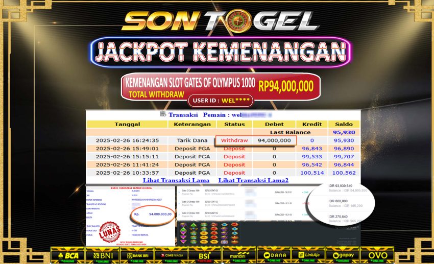 Bukti JP Sontogel kemenangan berapapun akan dibayarkan tuntas tanpa kekurangna sepersenpun langsung saja bermain disitus kami