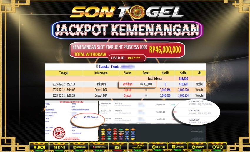 Bukti JP Sontogel kemenangan berapapun akan dibayarkan tuntas tanpa kekurangna sepersenpun langsung saja bermain disitus kami