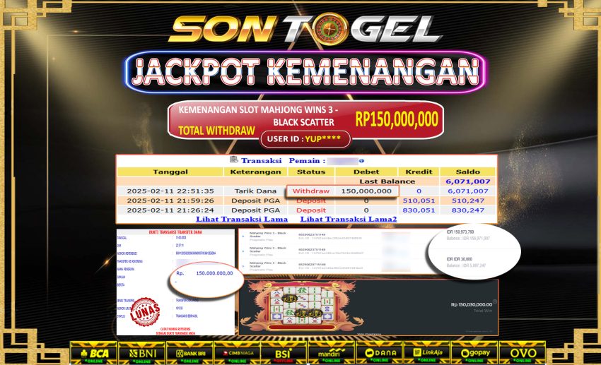 Bukti JP Sontogel kemenangan berapapun akan dibayarkan tuntas tanpa kekurangna sepersenpun langsung saja bermain disitus kami