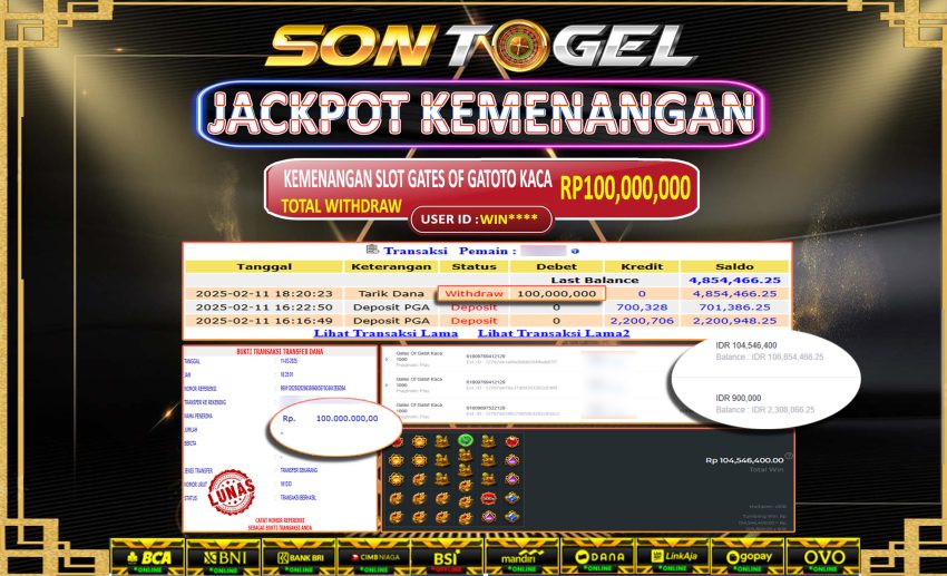 Bukti JP Sontogel kemenangan berapapun akan dibayarkan tuntas tanpa kekurangna sepersenpun langsung saja bermain disitus kami