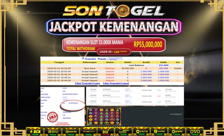 Bukti JP Sontogel kemenangan berapapun akan dibayarkan tuntas tanpa kekurangna sepersenpun langsung saja bermain disitus kami