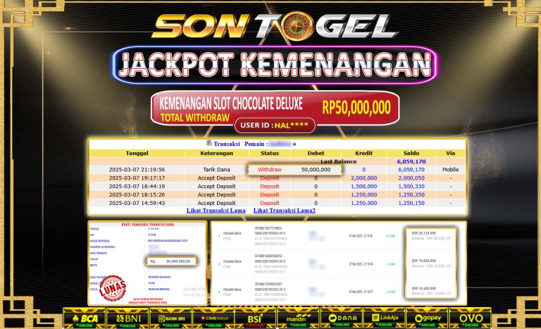 Bukti JP Sontogel kemenangan berapapun akan dibayarkan tuntas tanpa kekurangna sepersenpun langsung saja bermain disitus kami