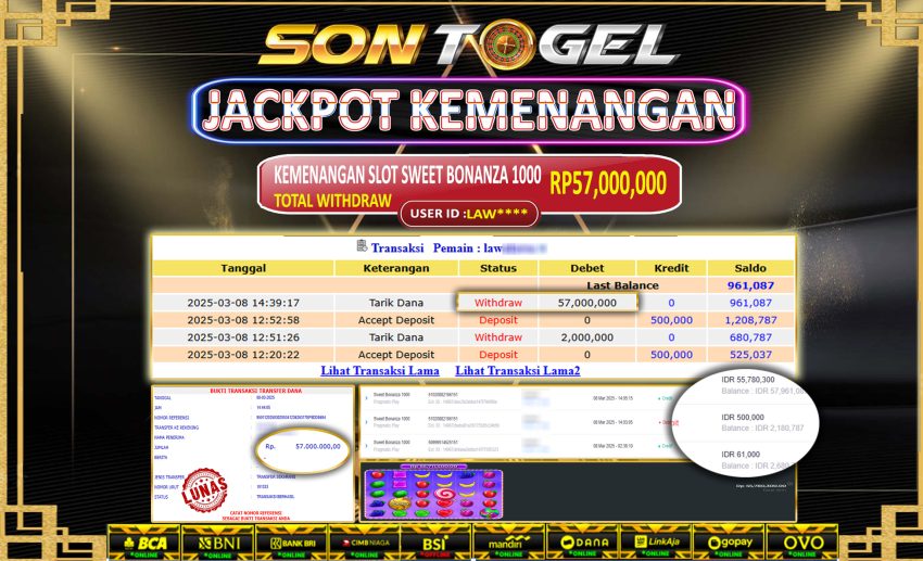 Bukti JP Sontogel kemenangan berapapun akan dibayarkan tuntas tanpa kekurangna sepersenpun langsung saja bermain disitus kami