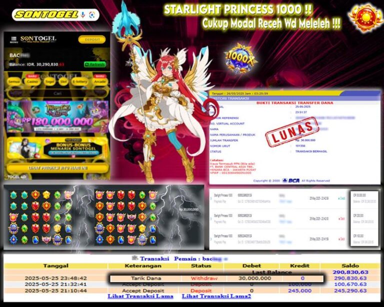 Bukti JP Sontogel kemenangan berapapun akan dibayarkan tuntas tanpa kekurangan sepersenpun langsung saja bermain disitus kami