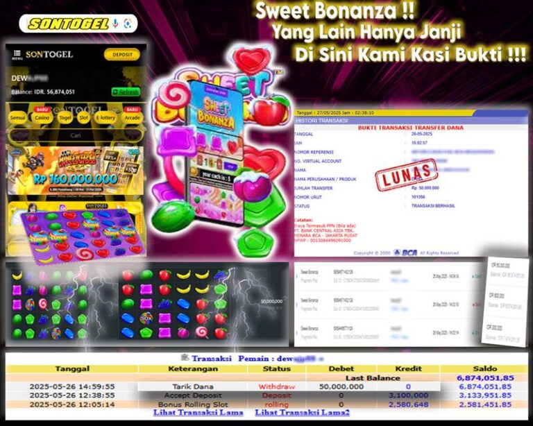 Bukti JP Sontogel kemenangan berapapun akan dibayarkan tuntas tanpa kekurangan sepersenpun langsung saja bermain disitus kami