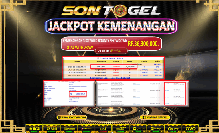 Bukti JP Sontogel kemenangan berapapun akan dibayarkan tuntas tanpa kekurangan sepersenpun langsung saja bermain disitus kami