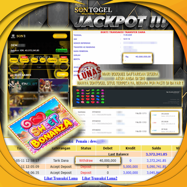 Bukti JP Sontogel kemenangan berapapun akan dibayarkan tuntas tanpa kekurangan sepersenpun langsung saja bermain disitus kami